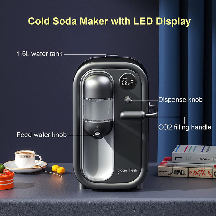Glacierfresh Cold Soda Machine for Home with 6 CO2 Gas Cylinder